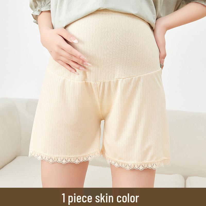 Summer Ice Silk Maternity Anti-Exposure Safety Shorts - Loose, Breathable, and Suitable for Outerwear