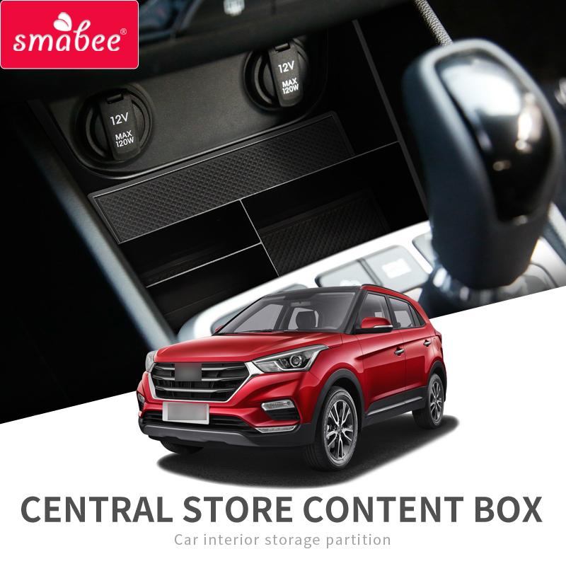Für Hyundai Creta 2014 -2018 IX25 Auto Mittelkonsolen Aufbewahrungsbox Zubehör Zentrales Fach Organizer Aufräumen