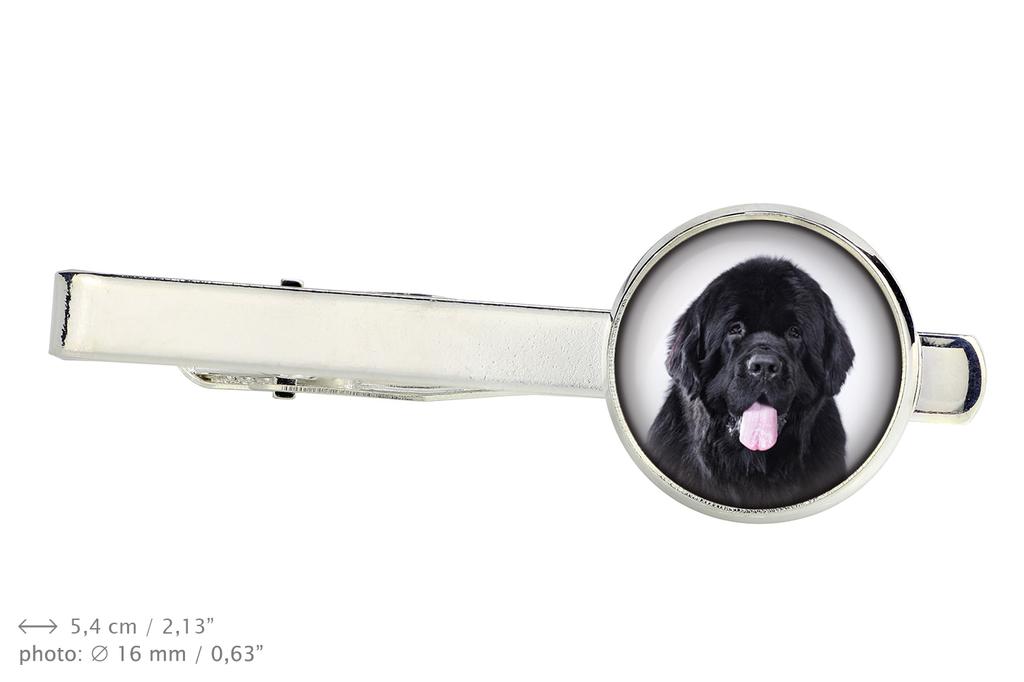 Newfoundland, Newfs, Newfies - Cufflinks and Tie with Your Photo, a Suit Decoration, Men's Jewelry from the Art-Dog Brand.