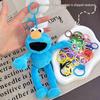 Korean Celebrity Sesame Street Frog Plush Doll Keychain and Backpack Pendant