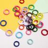 Yogodlns 10/50 Pcs Multiple Colors Metal O Ring Spring Clasp Openable Round Carabiner Keychain Clips DIY Jewelry Buckle Connector Bags Accessories