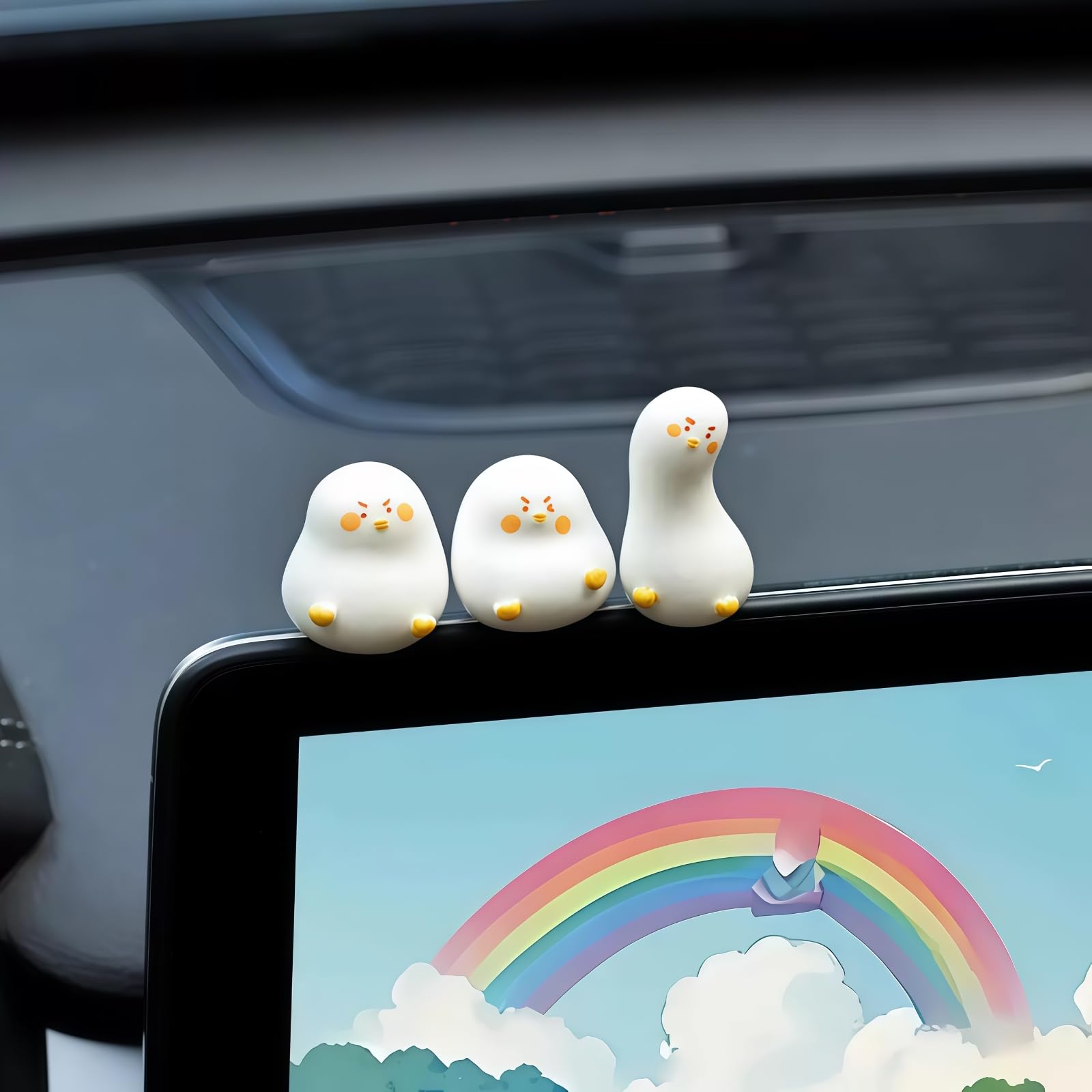 Cute Duck Car Dashboard Decoration Accessories Charm Decoration, Cute White