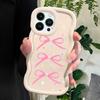Bow Pattern Phone Cover for iPhone 11 12 13 14 15 Pro Max 6 6S 7 8 Plus Xs Wave Edge Shockproof Protective Rubber Case
