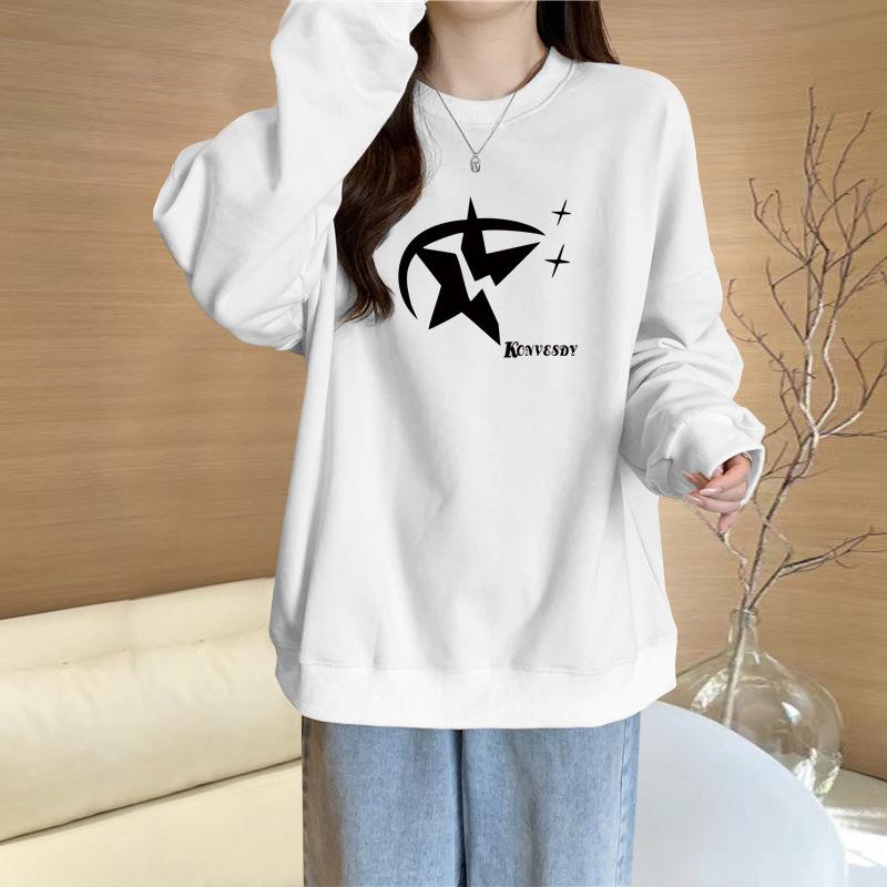 Autumn and winter velvet thickened American retro oversize sweater women s spring and autumn 2025 new popular lazy wind S