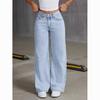 Chique Hoge Taille Retro Wijde Pijp Dames Jeans