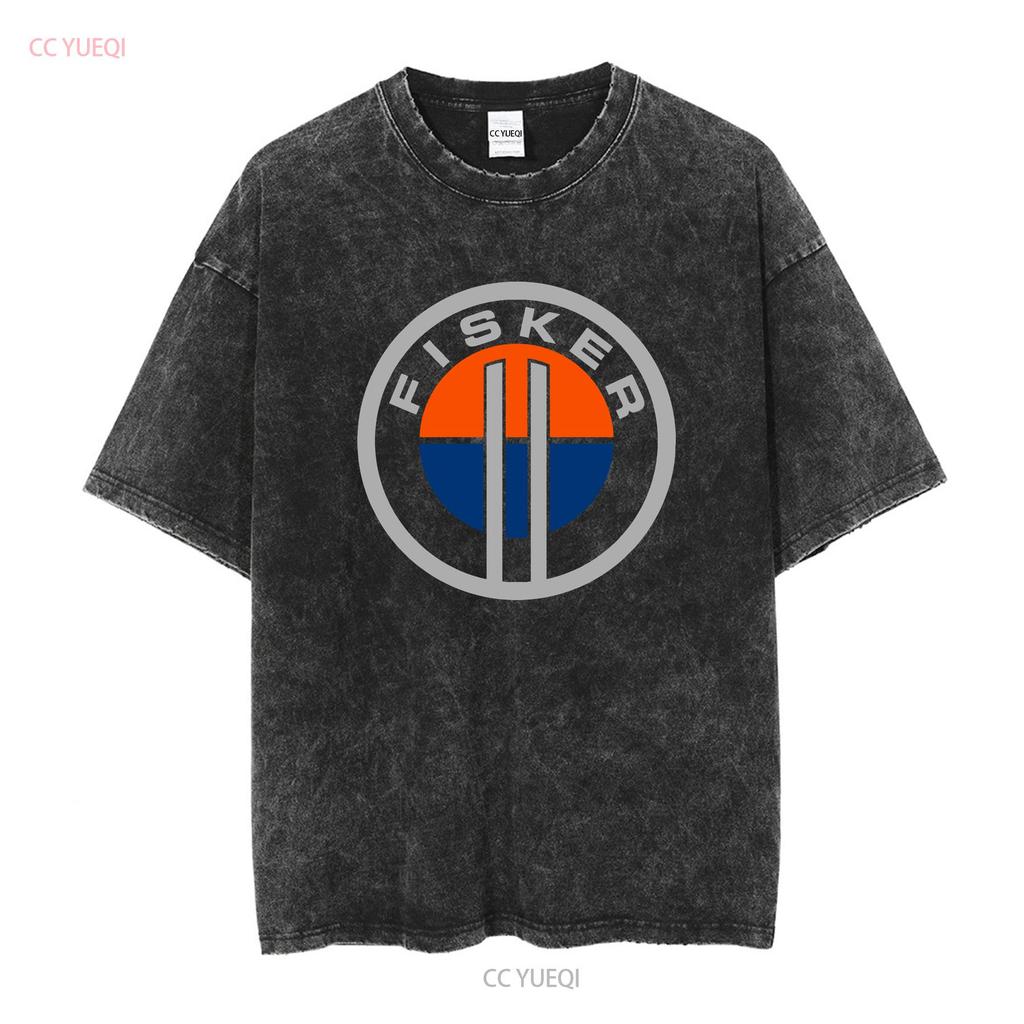 Fisker Ocean Logo Plážové Aktivní Tričko Vtipné Tričko Velikost S až 5XL vintage Prané designové oblečení Top pro každodenní nošení Strečový