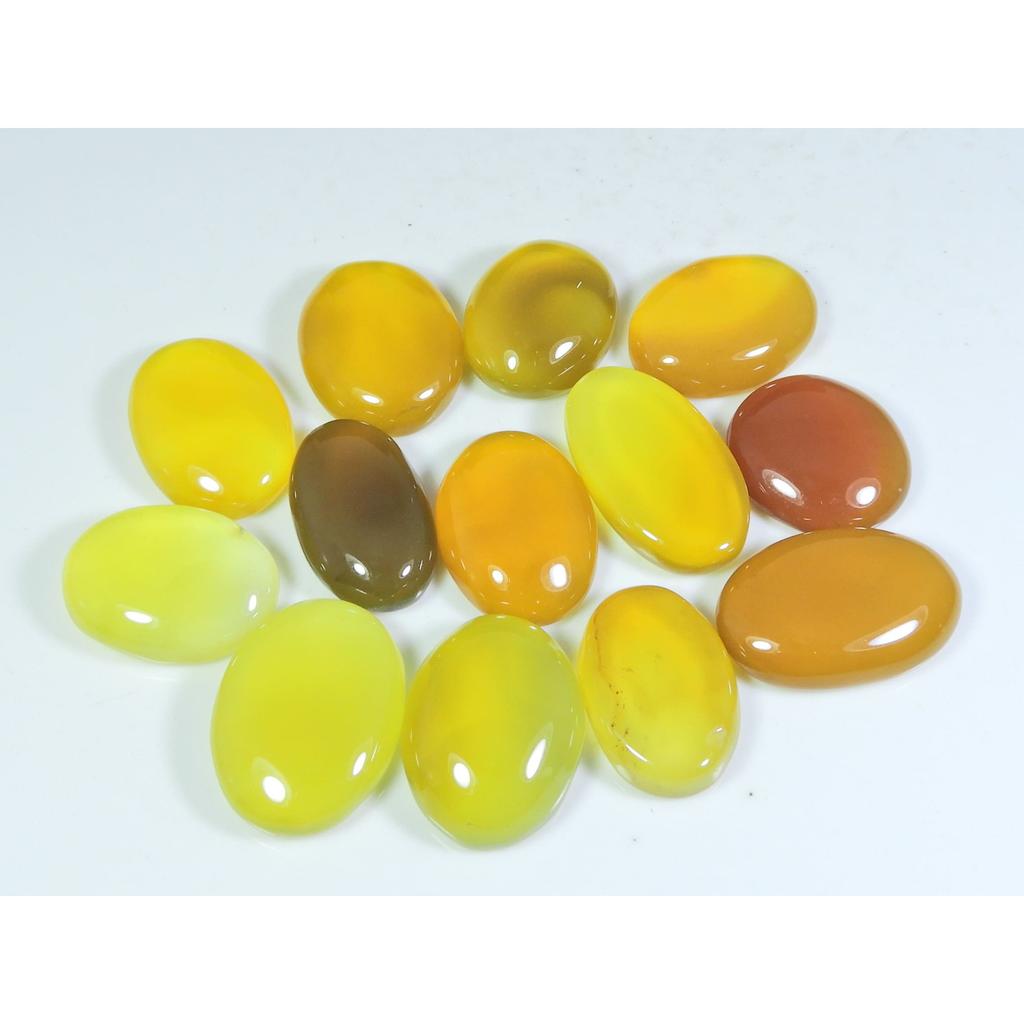 251Cts. Natural Onyx Agate Ring Size Oval Cabochon Loose Gemstone 13Pcs Lot A-638