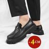 Men Loafers Pu Leather 4cm Thick Soled Height Increasing Shoes Comfortable Business Daily Commuting Formal Shoes