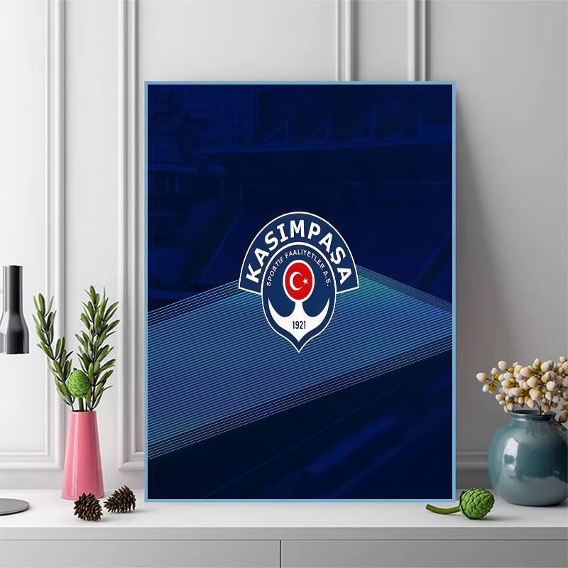 Kasimpasa Sports Club 100% Round Full Drill 5D DIY Diamond Painting Embroidery Cross Stitch Rhinestone Decor
