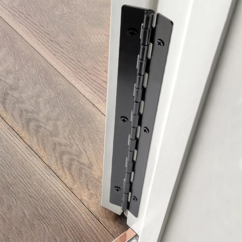 Smooth Operating Piano Hinge Suitable for Bifold Door Applications Including Mounting Screws for Noise Reduction Safe