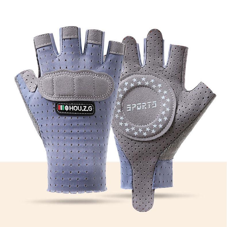 Children's Half finger Gloves Thin Sunscreen Ice Silk Breathable Wear Resistant Non Slip Elastic Outdoor Sports Riding Mesh Gloves