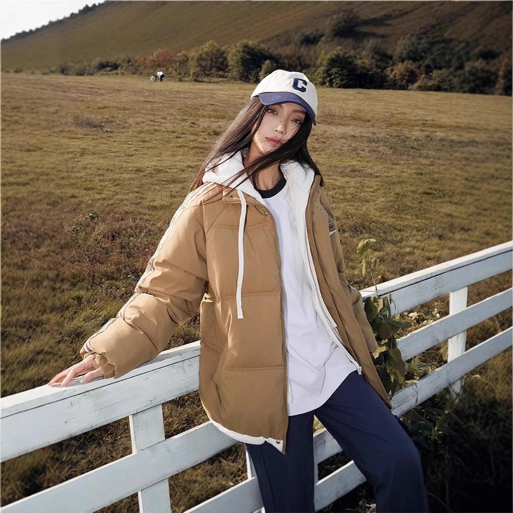 Cotton-padded Jacket for Female Students, Designer Fake Two-piece Cotton-padded Jacket, New Small Couple Style Bread Coat and Cotton-padded Jacket