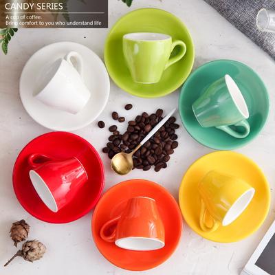 80ml série de doces osso china xícara de café e pires conjunto café espresso degustação caneca cappuccino americano bonito menina tarde chá