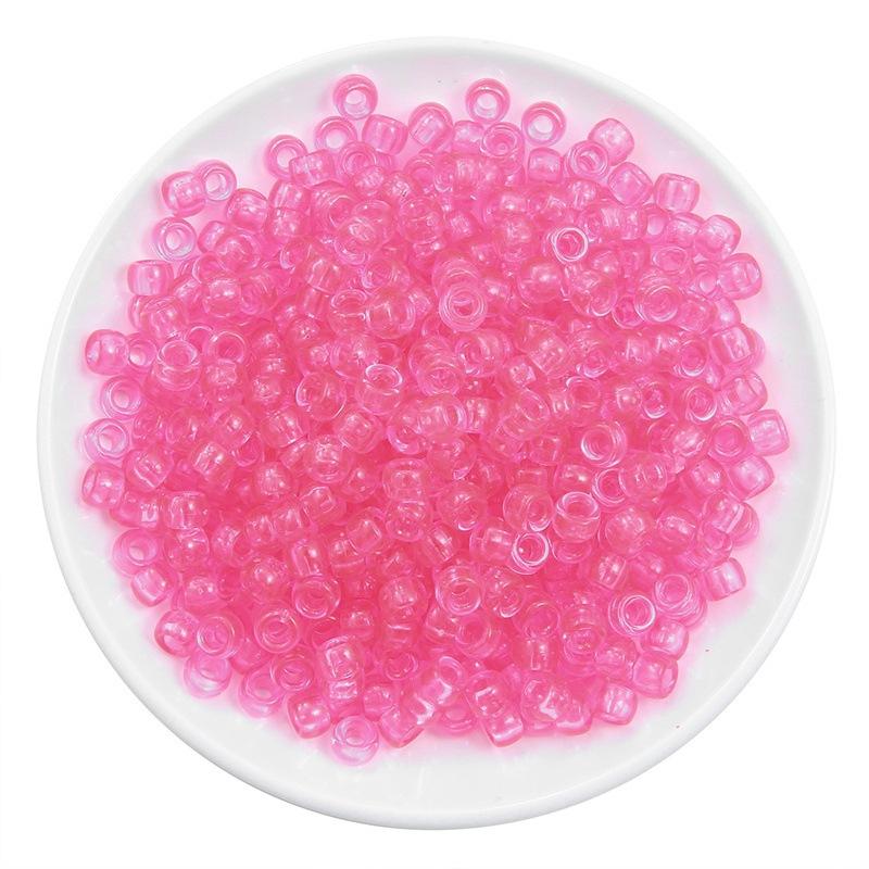 Handmade Bracelet Beads Acrylic Large Hole Barrel Beads Pony Beads Weaving Handmade Diy Bracelet Plastic Beads Jewelry Accessories Beads Loose Beads