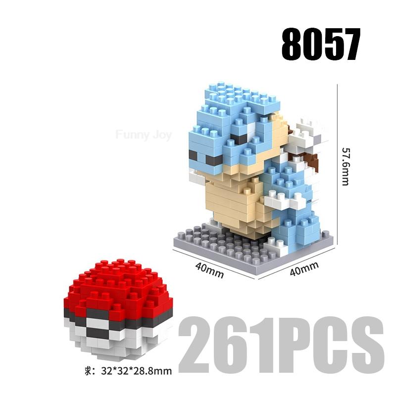 Funny Pokemon Building Blocks Assembly Anime Picachu Charizard Doll Blastoise Bulbasaur Gengar Pokémon Bricks Toy for Kid Gift