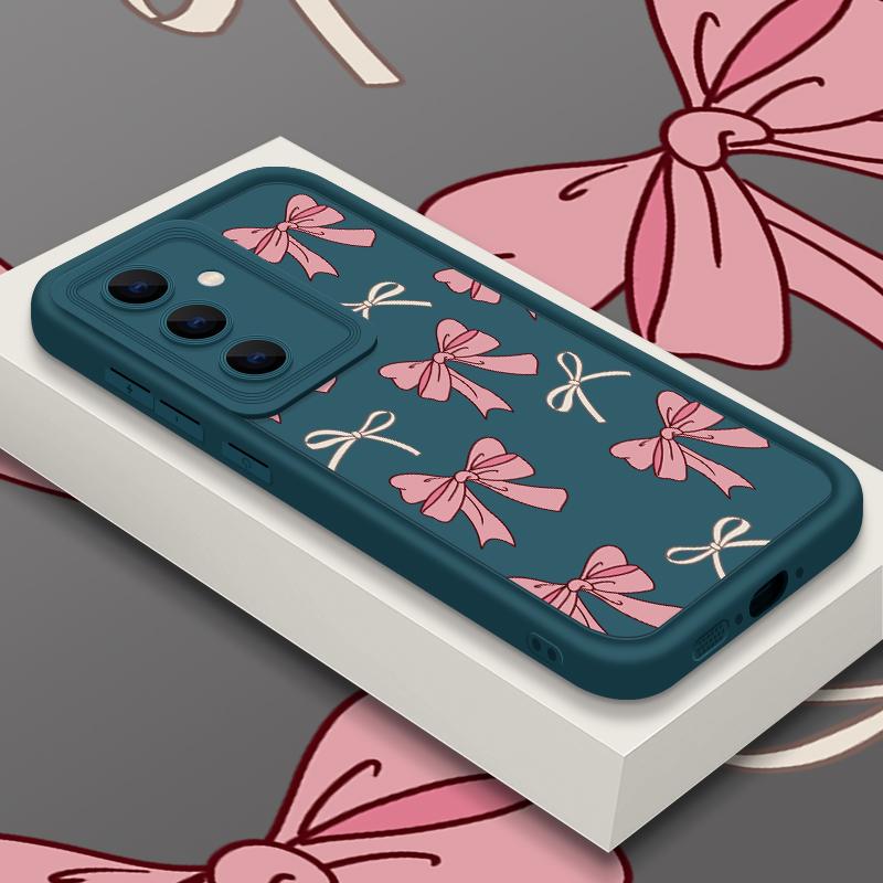 Bow Tie Silicone Case For Samsung Galaxy S26 S25 S24 Ultra S23 S22 Plus S25 FE A57 A37 A17 A56 A27 A36 A26 A16 A55 A35 A15 Cover