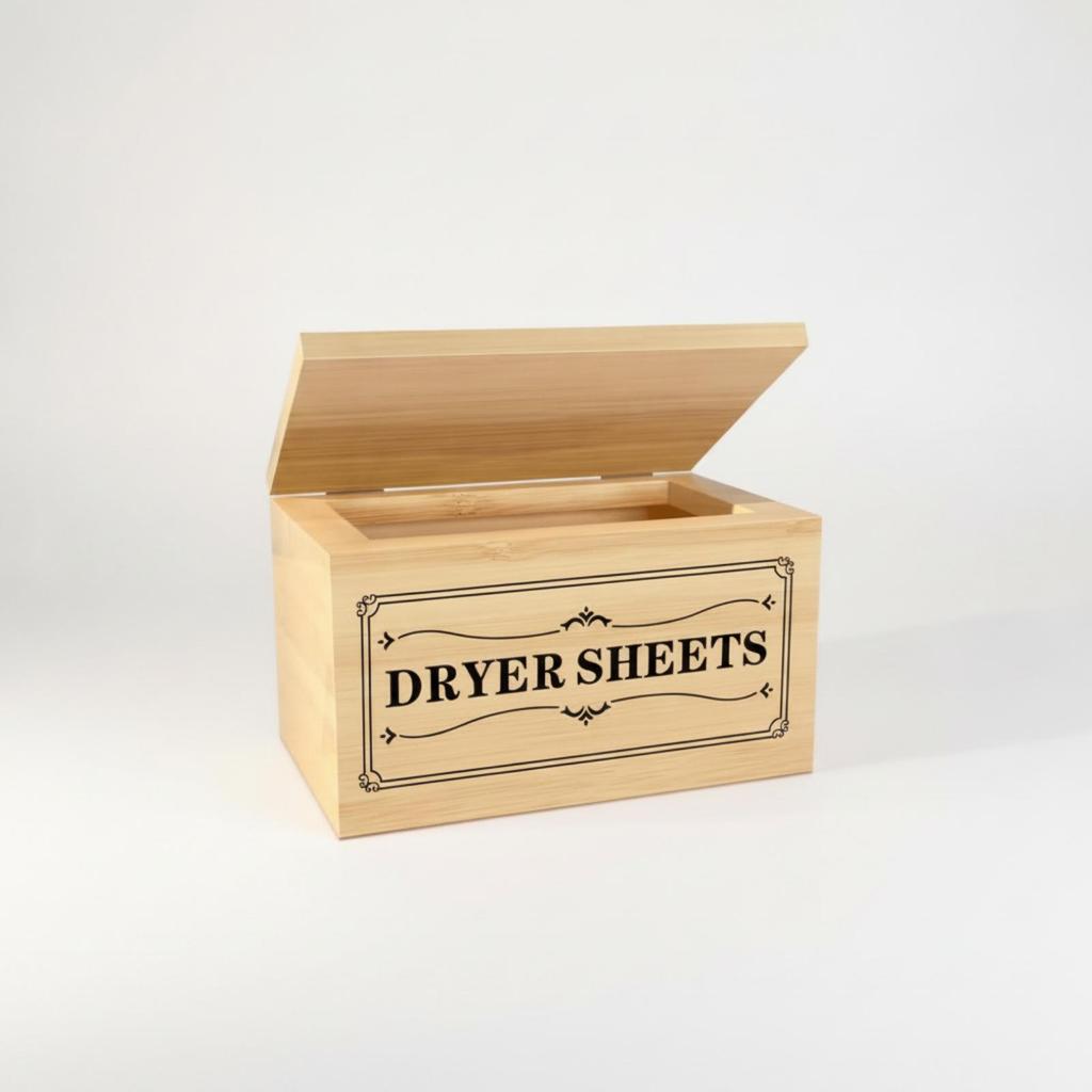 Wooden Storage Box Long-Lasting for Laundry Room, Bathroom