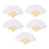 7 Inch Chinese Style Blank Fan Folding Hand Fan Paper Fan for Calligraphy Painting Wedding Gift Individually Packed