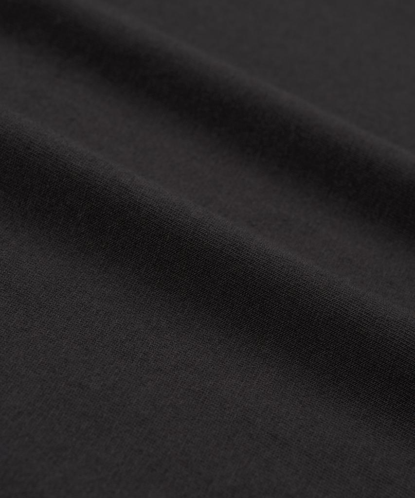 EXCONTAINER Sleeve Layered Crop Half T-Shirt (Black)