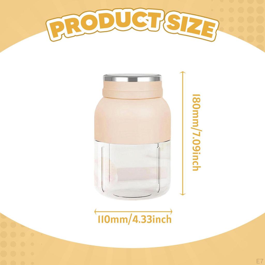 Portable Blender Juicer Lightweight Shakes Automatic Mini Cup 1.2 L for Workout Indoor