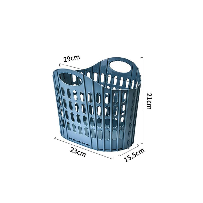 Bohemian Style Foldable Laundry Basket with Handle - Durable Plastic Rectangular Design, Breathable and Lightweight