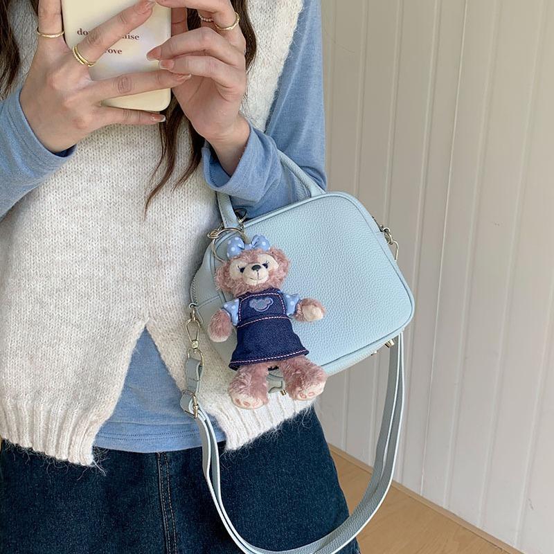 Spring New Lychee Pattern Versatile Small Square Bag Multifunctional One-shoulder Crossbody Hand-held Backpack for Women