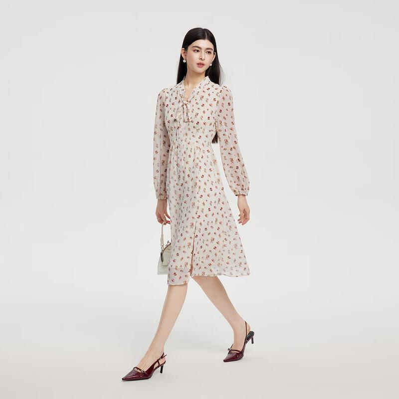 FivePlus Floral Long Sleeve A-line Dress
