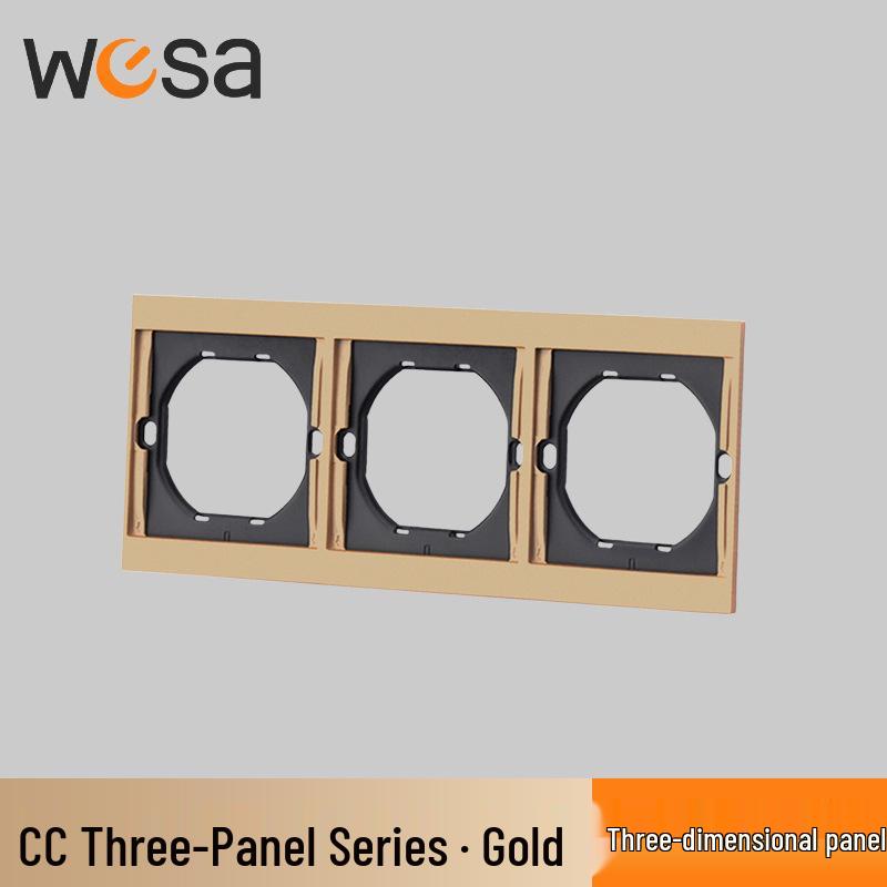 CC New Style 16A Multi-Gang European Socket Panel with Flame Retardant Protection and Switch