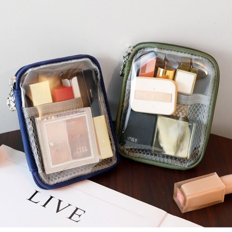 1Pcs Headphone Data Cable PVC Clear Storage Bag Waterproof Large Capacity Toiletry Bag Multi-functional Hard Shell Organizer!
