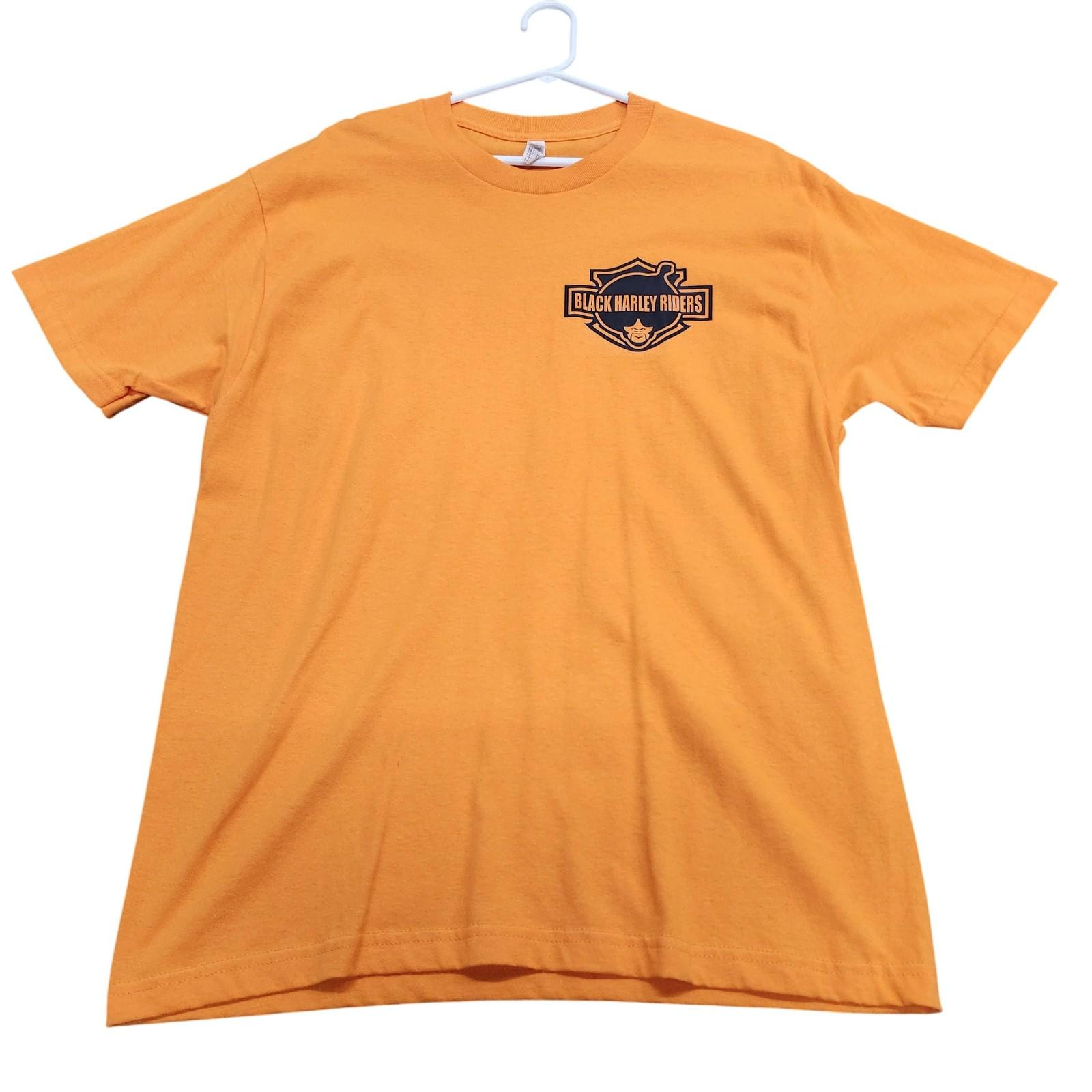 Alstyle Shirt Mens Large Orange Black Harley Riders Graphic Tee Motorcycle Biker Unisex T-Shirt XXXL