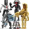 MOC Skibidi Toilet Action Figure Model Blocks Set For Boys Large Skibidi Toilet Titan Cameraman Toys For Boys Birthday Gifts