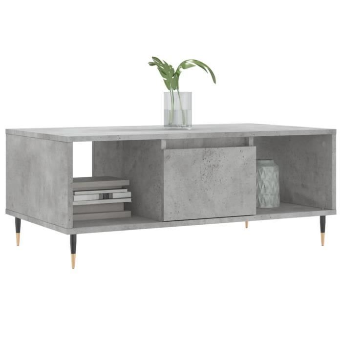 VidaXL Coffee Table Concrete Grey 90x50x36.5 Cm Engineered Wood 830584