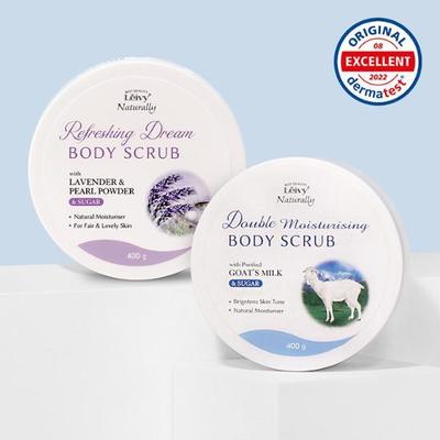 Leivy Parfüm Körperpeeling 400g, 2 Sorten, wählen Sie 1 (Ziegenmilch/Lavendel)