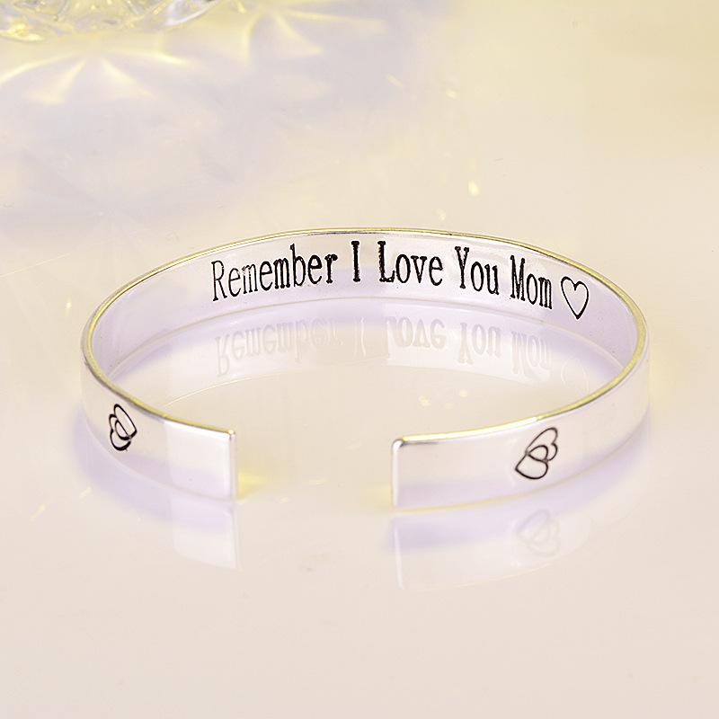 Open Loop Silver Plated Fashionable Bracelet for Mother's Day Birthday Gift