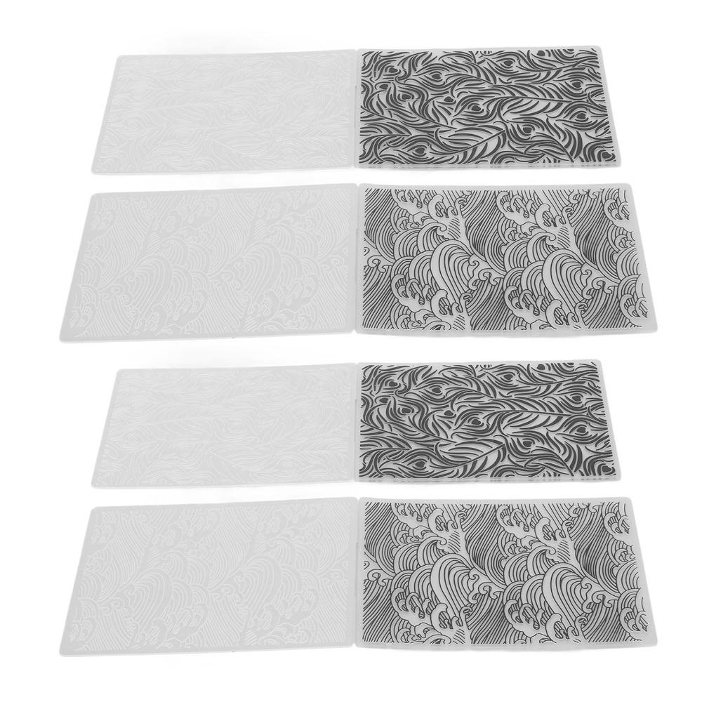 Wavy Pattern Embossing Template Reusable Embossing Plate Easy Use Embossing Mold Card Making