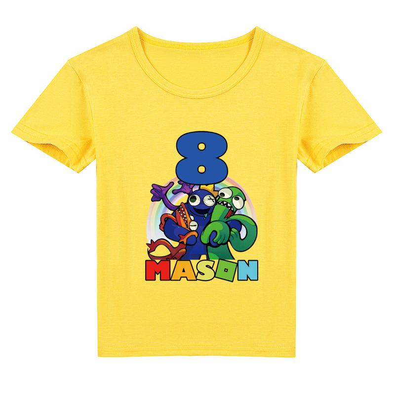 Kinder Neuankömmling Mode 3D-gedrucktes Rainbow Friends T-Shirt mit kurzen Ärmeln für Kinder