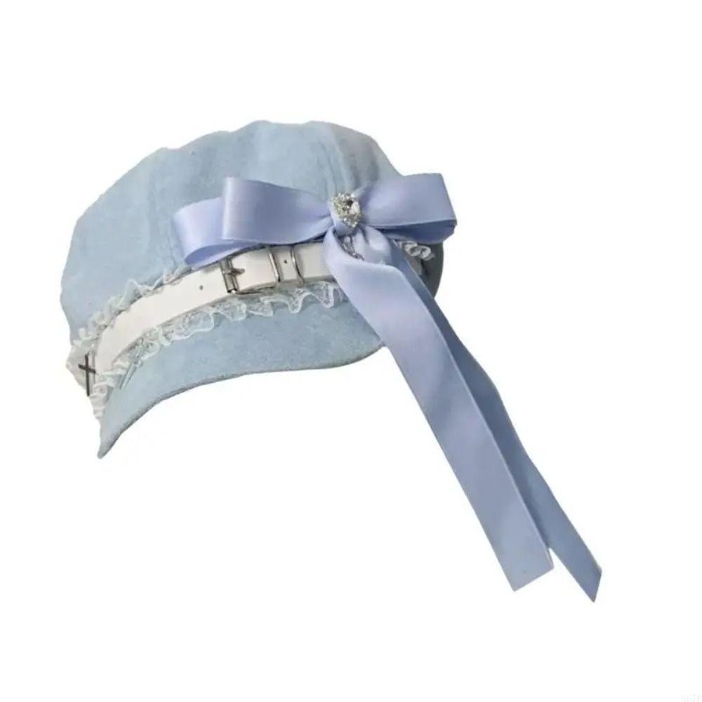 Sweet Cool Style Women's Y2k Hats Lace Stitch Painter's Cap Fashion Octagonal Hat Adult Teen