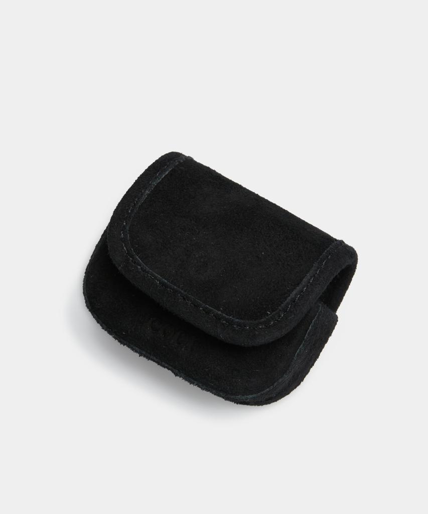 Coor Women Goat Suede Airpods Case Keyring (Black)