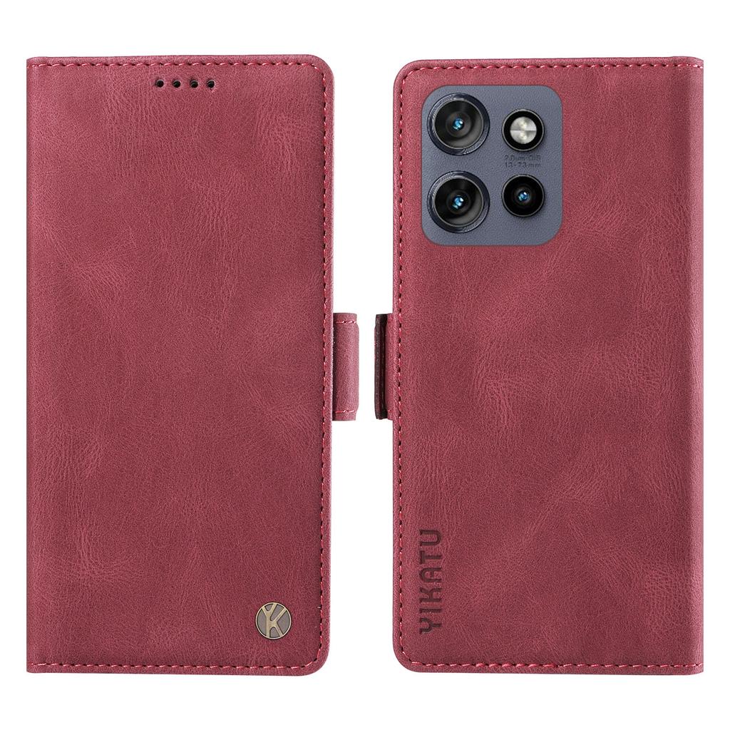 YIKATU YK-005 For Motorola Edge 50 Neo 5G/Moto S50 5G/Thinkphone 25 5G Case PU Leather Wallet Phone Cover Skin Touch Feeling