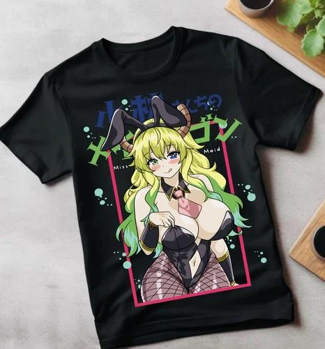 Anime Lover Miss Kobayashis Dragon Maid Lucoa TShirt Bunny Girl Anime Merch Short Sleeve Top Unisex
