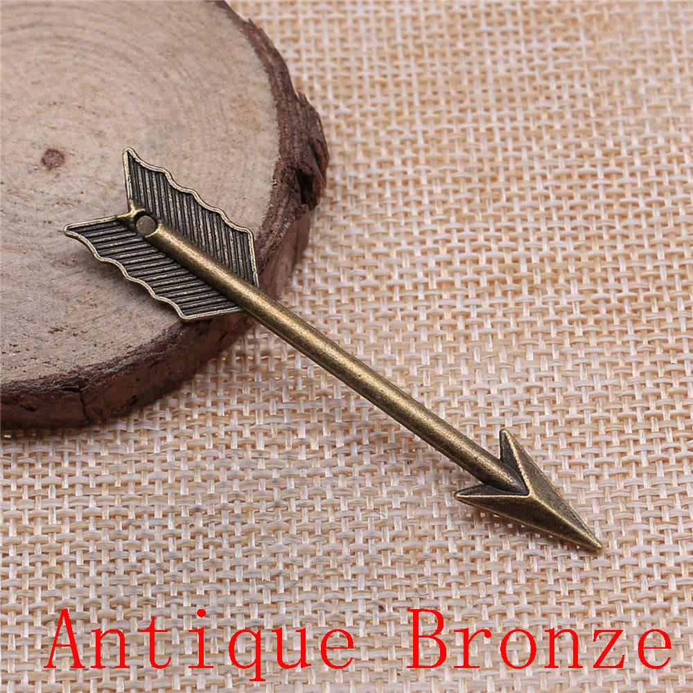 Bow Arrow Shaped Charms Pendant For Bracelet Necklace Jewelry Making Craft Findings