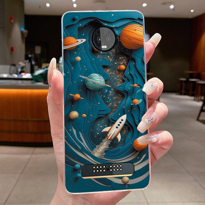 For Motorola Moto Z3 Play Case Clear Luxury Fashion Butterfly Flower Soft Silicone Phone Cover for Moto Z3 Play Transparent Case