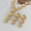 Exaggerated Round Pendant Necklace Y-Shaped Long Chain Necklace  Women Jewelry Set