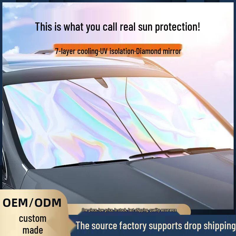Summer Laser Windshield Sunshade with Heat Insulation