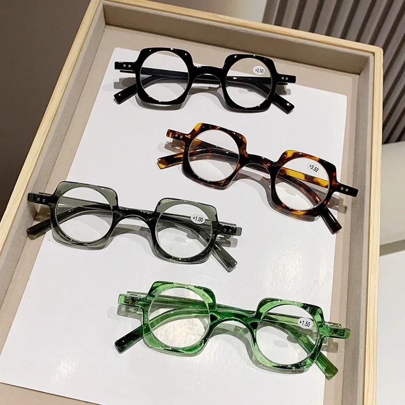 Anti Blue Light Presbyopia Glasses Restoration Antique Frame Concave Art Original Glasses Decorative Glasses with Prescription