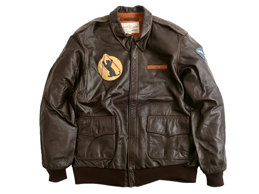 Leather Jacket WORK OF ART BIG BEAUTIFUL DOLL 6191051 55 BROWN Japan M to Japanese size [AVIREX] A-2 Men's (equivalent M)