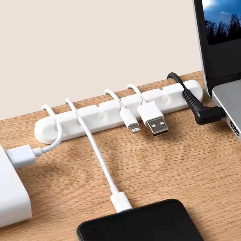 Wire Storage Silicone Cable Organizer Data Cable Protection Cover Cable Organizer Desktop Storage Box Winder for Home And Office