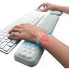 2 Stück L-förmiges Tastatur-Mauspad Memory-Schaum Ellenbogenkissen Ergonomisches Schreibtischkantenkissen Tastatur-Handgelenkauflage für Gaming Büro