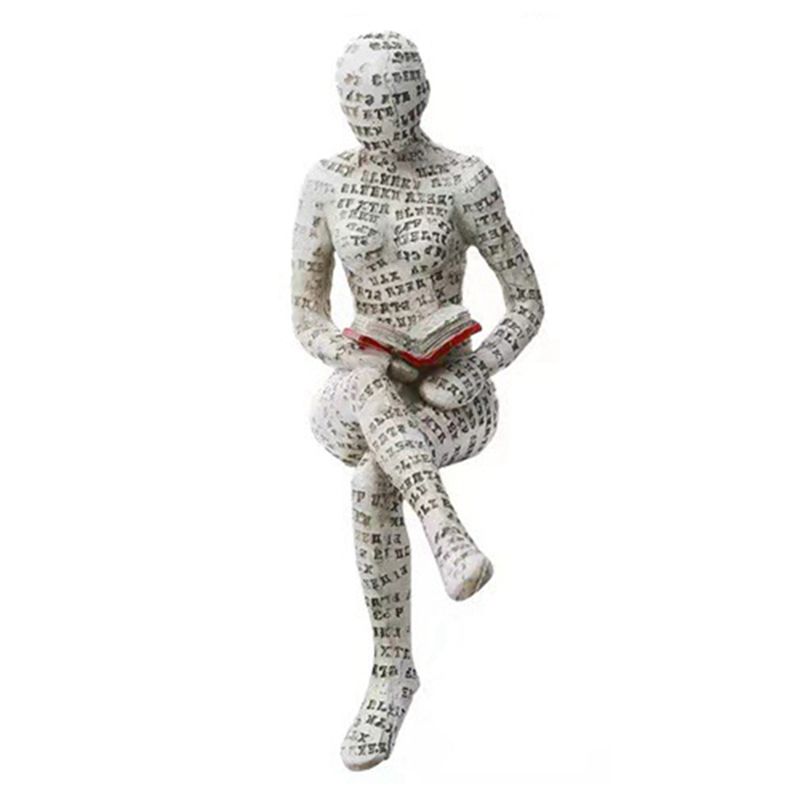 

AEE2-Reading Woman Figurine Pulp Woman Reading Bookshelf Decor Reading Woman Sculpture Ornament For Livingroom Bookshelf