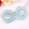 Clear Triangle Hair Tie Rubber Band with Telephone Cord Design - Hair Accessories